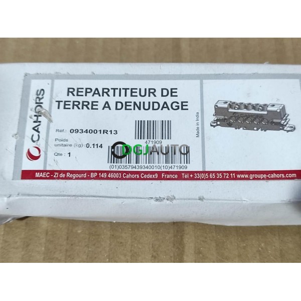 1 Repartiteur de terre à dénudage bornier 6 sorties Cahors 0934001R13