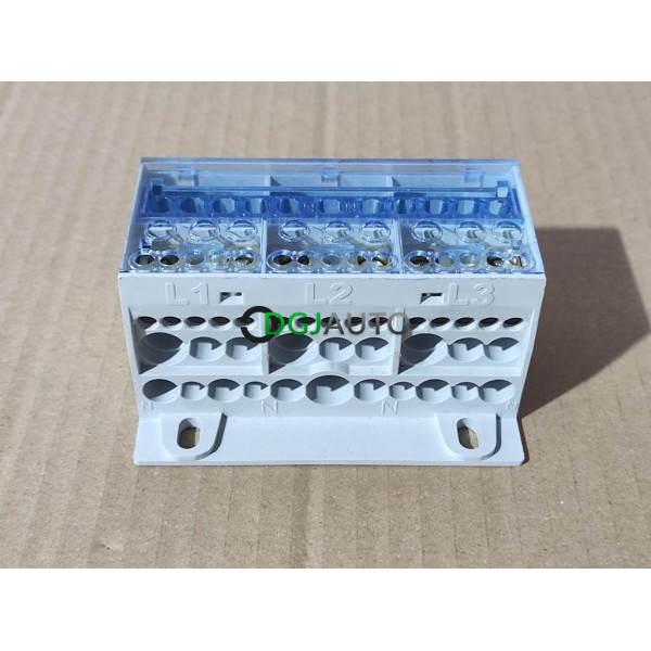Bloc bornier de repartition phase / neutre Hager 998-1.947-1-1