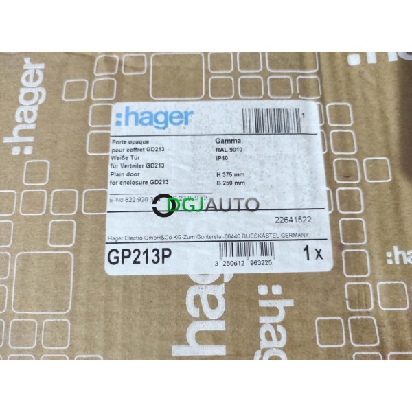 Porte opaque tableau electrique Hager GP213P Gamma 2 rangées