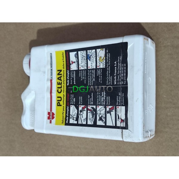 Bidon 2L 2 litres solvant PU Clean nettoyage mousse polyurethane seche et fraiche Wurth 0892160100
