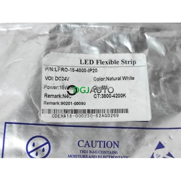 Bandeau LED incomplet / entamé 24V 15W/m blanc neutre IP20 Rohs LPRO-15-4000-IP20