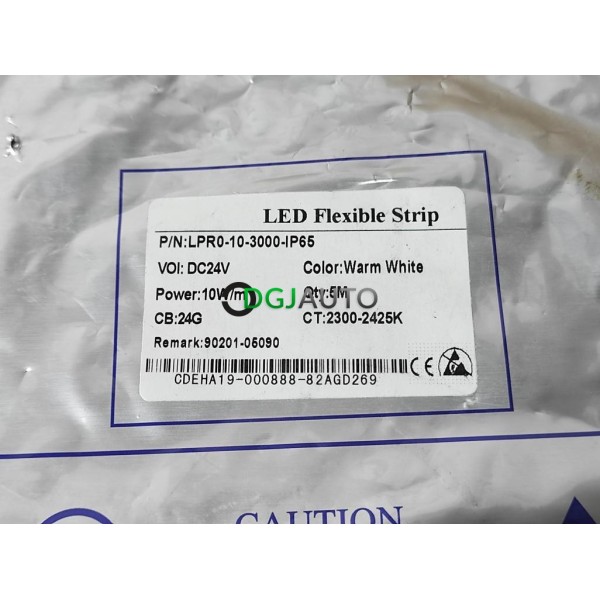 Bandeau 5M 5 metres de LED 24V IP65 blanc chaud 3000K Rohs LPRO-10-3000-IP65