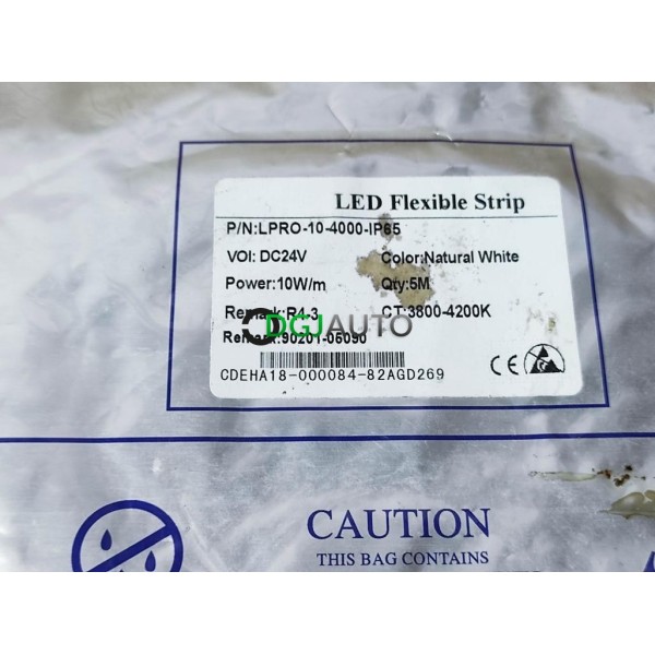 Bandeau 5M 5 metres de LED 24V IP65 blanc naturel 4000K Rohs LPRO-10-4000-IP65