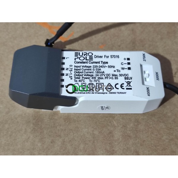 Spot encastrable Europole 57016 IP65 600 lumens 6W 68mm 60° CRI90 dimmable