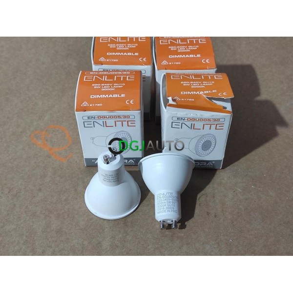 Lot 4 ampoules LED de spot encastrable Enlite EN-DGU00530 Aurora 5W 3000K GU10 500 lumens