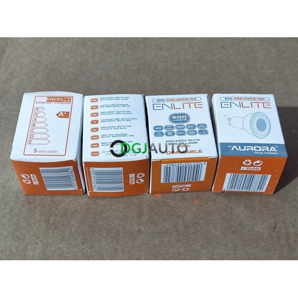 Lot 4 ampoules LED de spot encastrable Enlite EN-DGU00530 Aurora 5W 3000K GU10 500 lumens