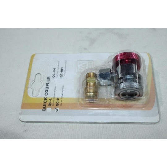 Raccord rapide 14mm Quick coupler QC-H pour gaz de climatisation R134A 