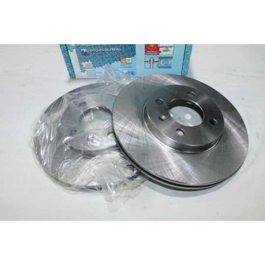 Jeu 2 disques de frein avant ventilé 256mm diametre Techin DS81 V2161V pour seat cordoba 1 toledo 1 inca arosa ibiza 2 3 II III 