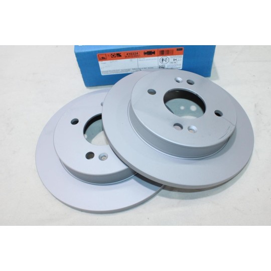 Jeu 2 disques de frein arriere plein 234mm diametre ATE 410324 24.0110-0324.1 pour hyundai i10 kia picanto 