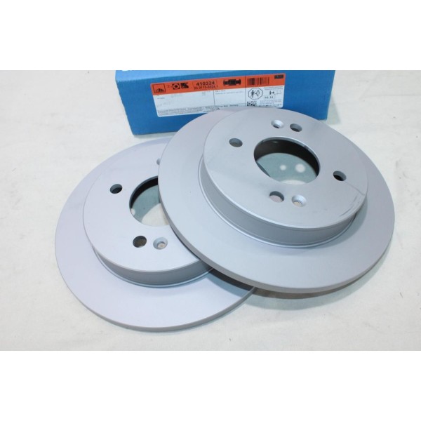 Jeu 2 disques de frein arriere plein 234mm diametre ATE 410324 24.0110-0324.1 pour hyundai i10 kia picanto 