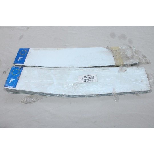 Lot 19 plaques immatriculation horizon pre blanc EU 520x120 Tiflex 6P818D 