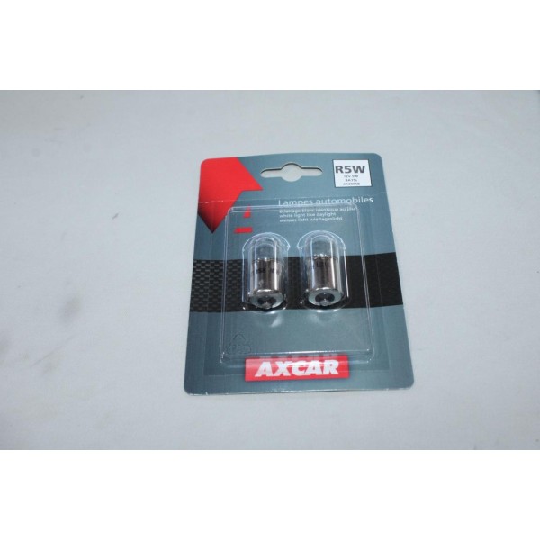 Blister 2 ampoules de feux R5W 12V 5W BA15s Axcar A120058 R5W 