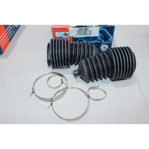 Lot 2 soufflets cremaillere de direction Quinton Hazell QG1094 pour renault 19 21 25 R19 R21 R25 express clio 1 espace 1 2 I II 