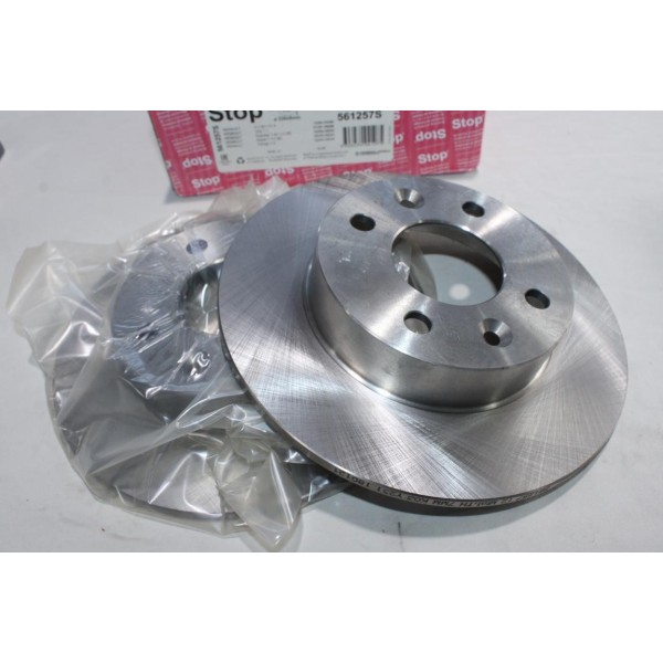 Jeu 2 disques de frein avant plein 238mm diametre Stop 561257S pour renault 5 R5 super 5 clio 1 twingo 1 express 