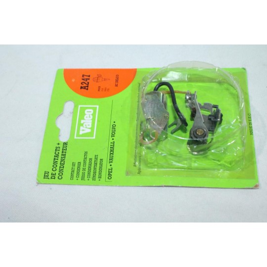 Jeu condensateur avec rupteur jeu de contact rupteur allumeur AC delco Valeo A247 243247 pour opel kadett B C D E rekord D E 