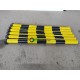 Lot 6 poteaux potelets plastique 90cm de long noir et jaune 50mm exterieur 47mm interieur pour délimitation