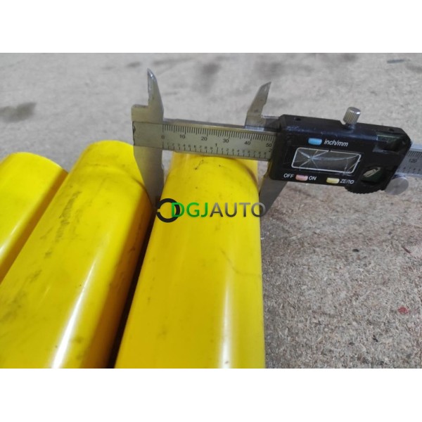 Lot 6 poteaux potelets plastique 90cm de long noir et jaune 50mm exterieur 47mm interieur pour délimitation