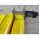 Lot 6 poteaux potelets plastique 90cm de long noir et jaune 50mm exterieur 47mm interieur pour délimitation