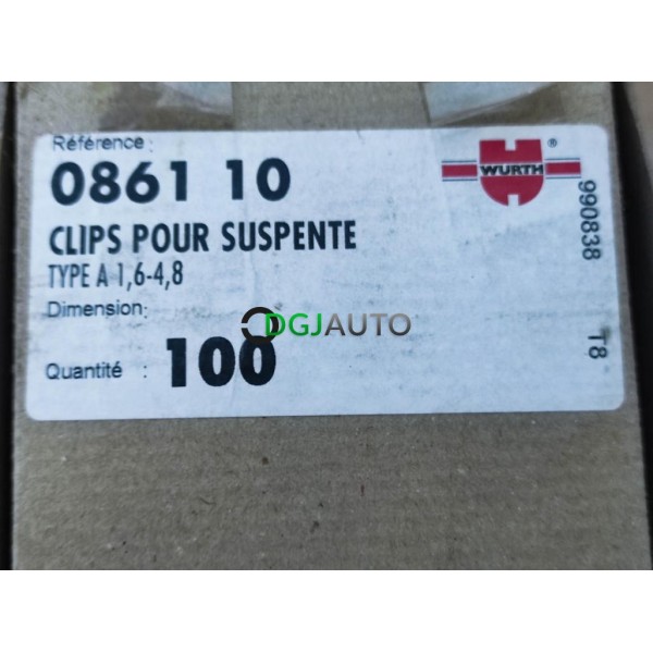 Boite 100 clips pour suspente type A 1.6-4.8
