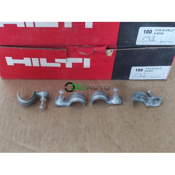 Boite 90 colliers de fixation 20mm gaine tube tuyau Hilti 40555 X-FB 20-DNI 27