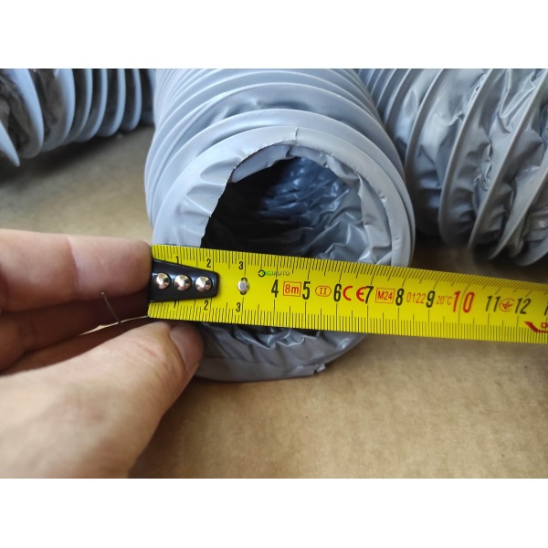 Rouleau de gaine extensible 80mm diametre pour VMC extraction air + 1 petite gaine 100mm diametre BT 315298008825