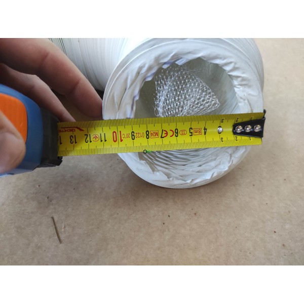 Rouleau de gaine extensible 80mm diametre pour VMC extraction air + 1 petite gaine 100mm diametre BT 315298008825