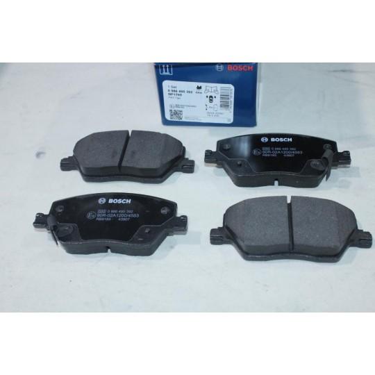 Jeu 4 plaquettes de frein avant montage mando Bosch BP1765 0986495392 pour fiat tipo 2 II 