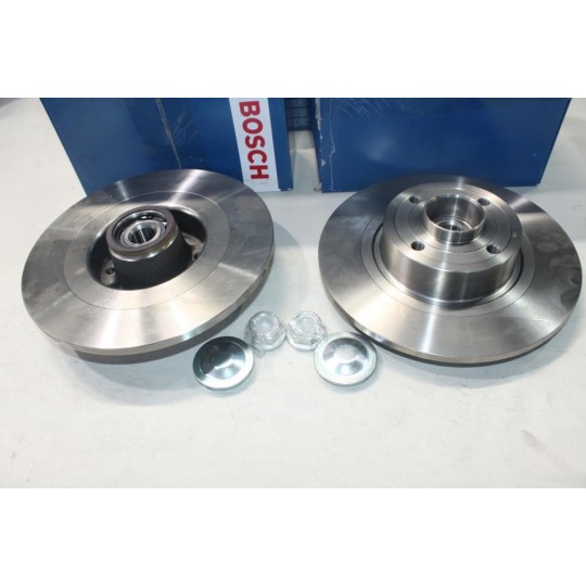 Jeu 2 disques de frein arriere plein 270mm diamètre avec roulement de roue Bosch BD1123 0986479274 pour renault megane 2 II 