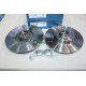 Jeu 2 disques de frein arriere plein 300mm diamètre avec roulement de roue Bosch BD1465 0986479445 pour renault laguna 3 III