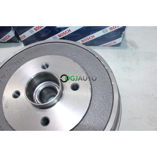 Jeu 2 tambours de frein arriere avec roulement de roue Bosch DB357 0986477287 pour renault kangoo 2 II zoe clio 4 IV captur