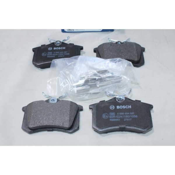 Lot 4 plaquettes de frein arriere montage lucas Bosch BP689 0986494597 pour peugeot 306 405 lancia delta renault clio 3 III 