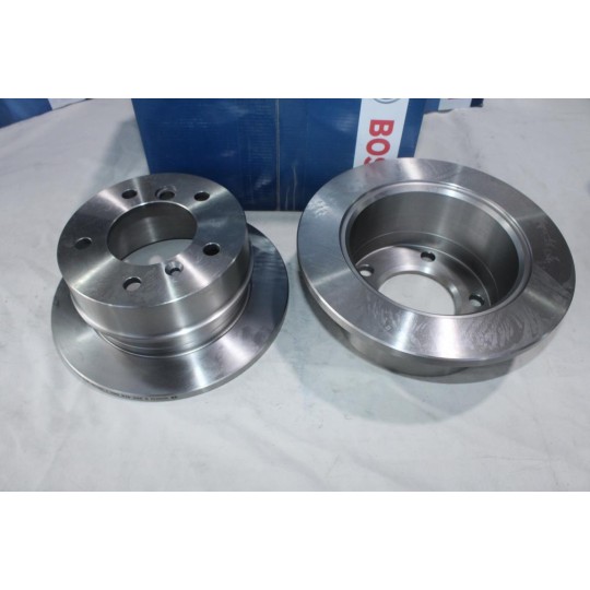 Lot 2 disques de frein arriere plein 258mm diametre Bosch BD762 0986478863 pour mercedes sprinter 1 W901 W902 W903 W904 