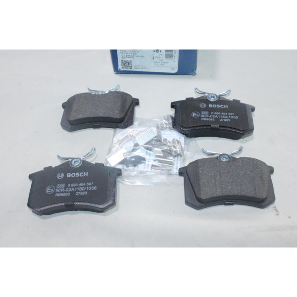 Jeu de 4 plaquettes de frein arriere montage lucas Bosch BP689 0986494597 pour peugeot 306 405 lancia delta renault clio 3 III 