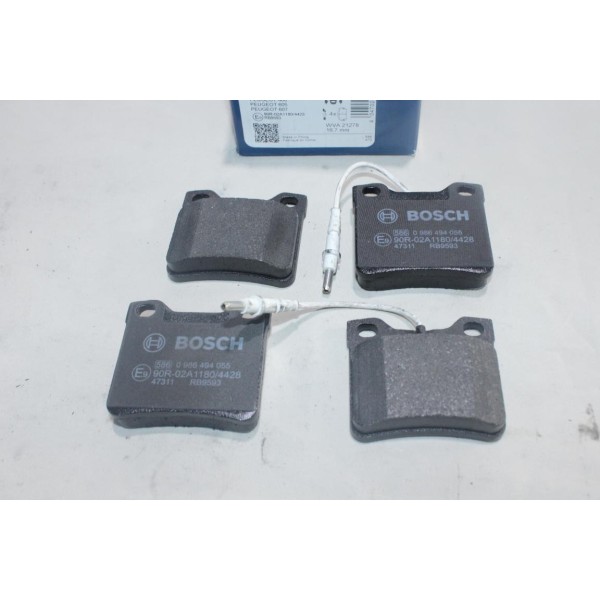 Lot 4 plaquettes de frein arriere montage teves Bosch BP536 0986494055 pour peugeot 406 605 607 