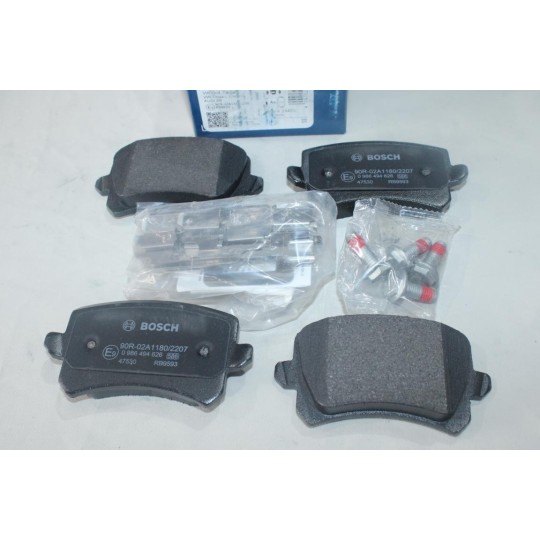 Lot 4 plaquettes de frein arriere montage girling Bosch BP1252 0986494626 pour volkswagen passat B6 B7 auydi Q3 seat alhambra 2 