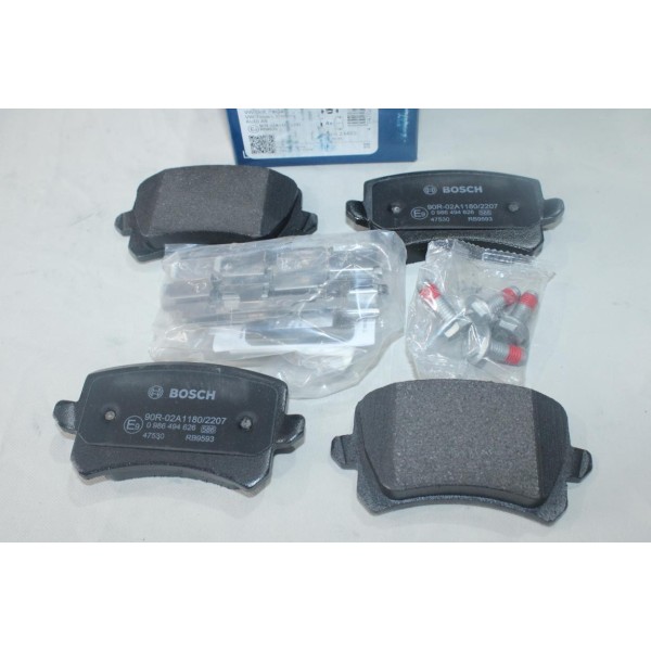 Lot 4 plaquettes de frein arriere montage girling Bosch BP1252 0986494626 pour volkswagen passat B6 B7 auydi Q3 seat alhambra 2 