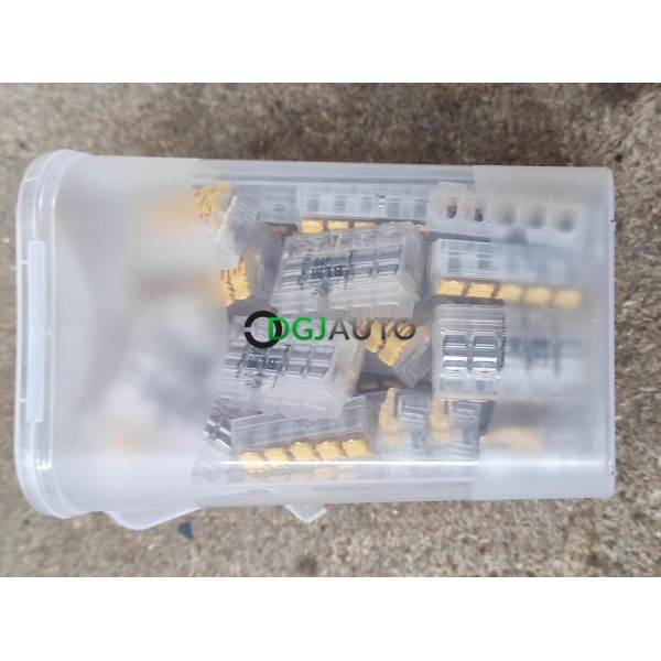 1 Boite de 40 connecteurs rapide cable fils electrique 5 entrées 0.14 à 4mm² serie 475 BLM 475150 easy connex leviers jaune