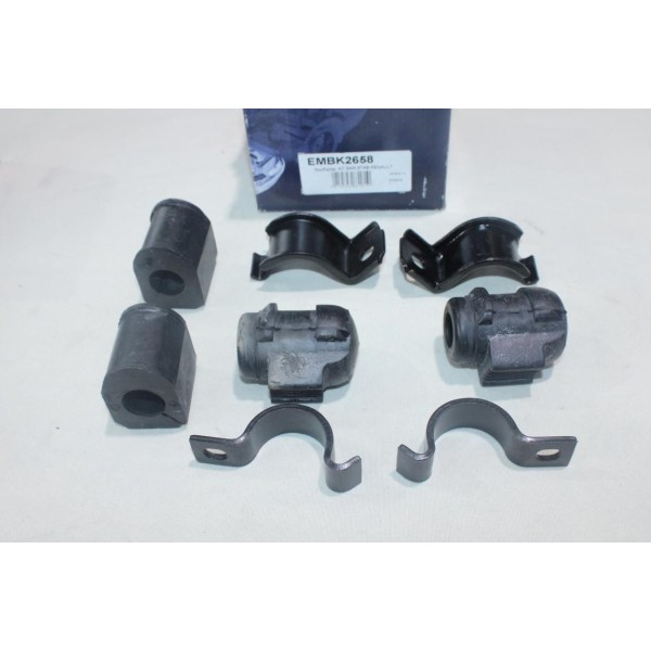 Kit 4 silents bloc + 4 supports fixation de barre stabilisatrice Quinton Hazell EMBK2658 pour renault kangoo 1 nissan kubistar 