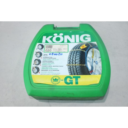 Jeu 2 chaines neige Konig GT N°020 080020 pour pneu roue jante 145/12 150/12 135/13 155/70/12 145/70/13 155/65/13 165/55/13 