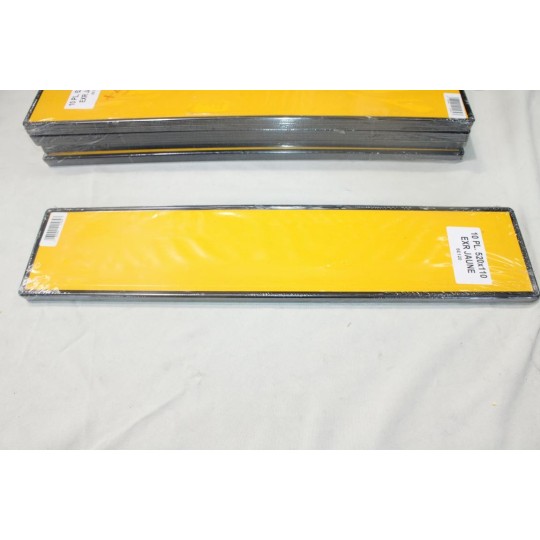 Lot 60 plaques immatriculation jaune 520x110 Tiflex 6E120 