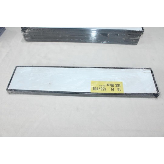 Lot 50 plaques immatriculation blanche 455x100 Tiflex 6230013 