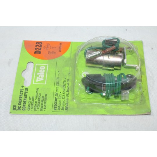Jeu condensateur avec rupteur jeu de contact rupteur allumeur ducellier Valeo 2590131 D228 pour peugeot 204 304 305 