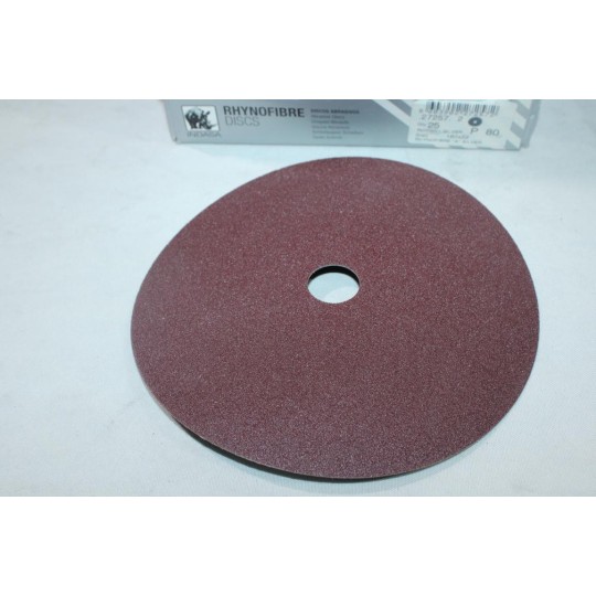 Boite 25 disques abrasif de poncage rhyno silver P80 180x22 Indasa 27257 