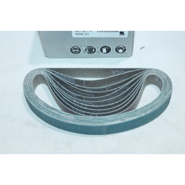 Boite 50 bandes abrasive de poncage rhyno X/Z P80 13x330mm Indasa 38154 
