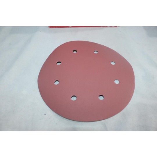 Boite 100 disques abrasif de poncage rhynogrip red line P320 200mm 8H Indasa 26508 