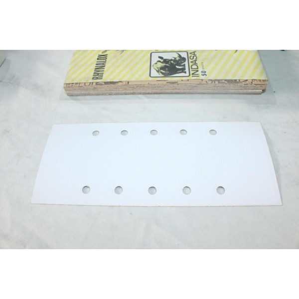 Boite 50 bandes abrasive de poncage rhyno P100 115x280mm Indasa DS100 