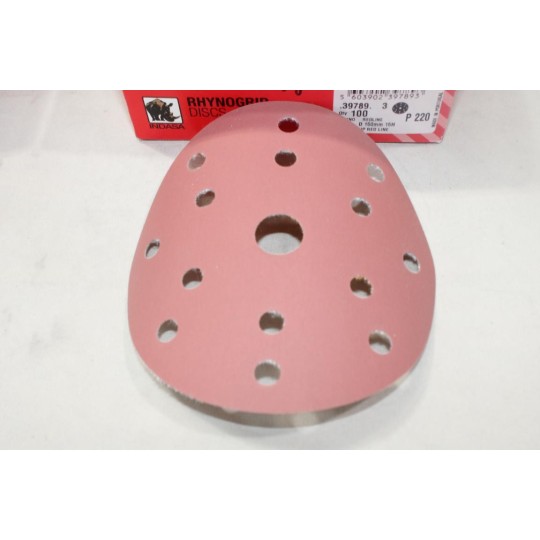 Lot 58 disques abrasif de poncage P220 150mm 15H rhynogrip ref line Indasa 39789 