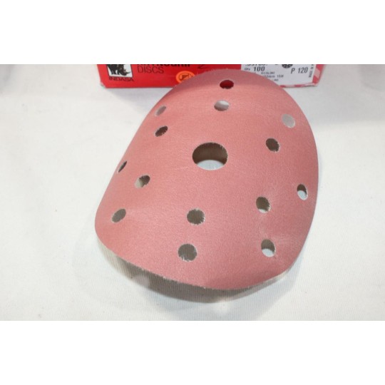 Boite 31 disques abrasif de poncage rhynogrip red line P120 150mm 15H Indasa 39786 