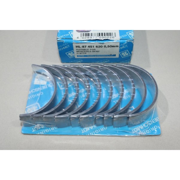 Kit 10 demi coussinets de vilebrequin Kolbenschmidt 87451620 pour mercedes 190 classe G T1 T2 W123 W124 W201 W460 W601 W602 2.0 