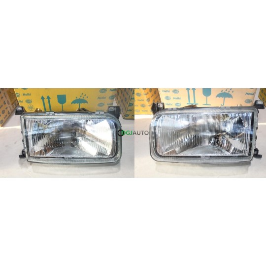 Jeu 2 phares projecteur avant gauche + droit Hella 1AH005454-301 + 1AH005454-291 pour volkswagen passat B3 de 1988 à 1993
